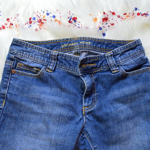 Michael Kors Med Wash Skinny Crop Jeans, Size 2 - Picture 2 of 5